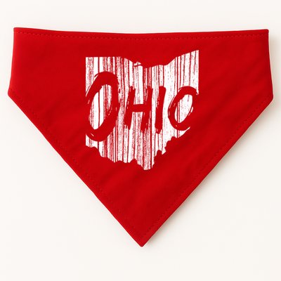 Ohio State Distressed USA-Made Doggie Bandana