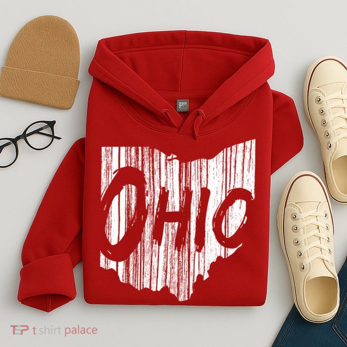 Ohio State Distressed Hoodie