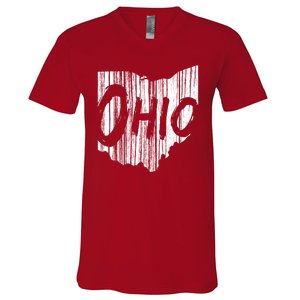 Ohio State Distressed V-Neck T-Shirt