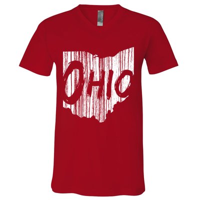Ohio State Distressed V-Neck T-Shirt