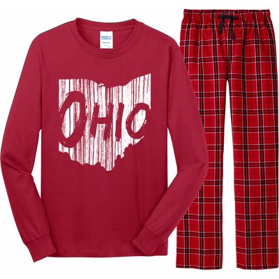 Ohio State Distressed Long Sleeve Pajama Set