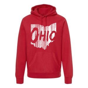 Ohio State Distressed Premium Hoodie