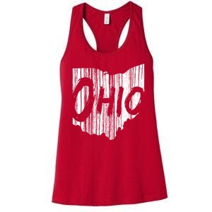 Ohio State Distressed Women's Racerback Tank