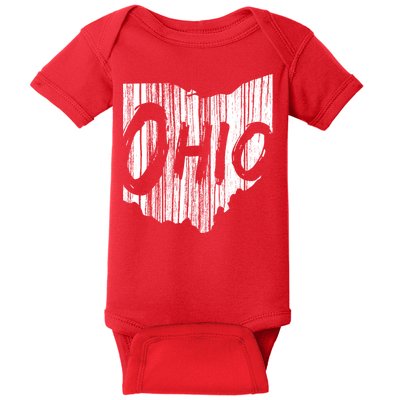 Ohio State Distressed Baby Bodysuit