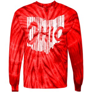 Ohio State Distressed Tie-Dye Long Sleeve Shirt