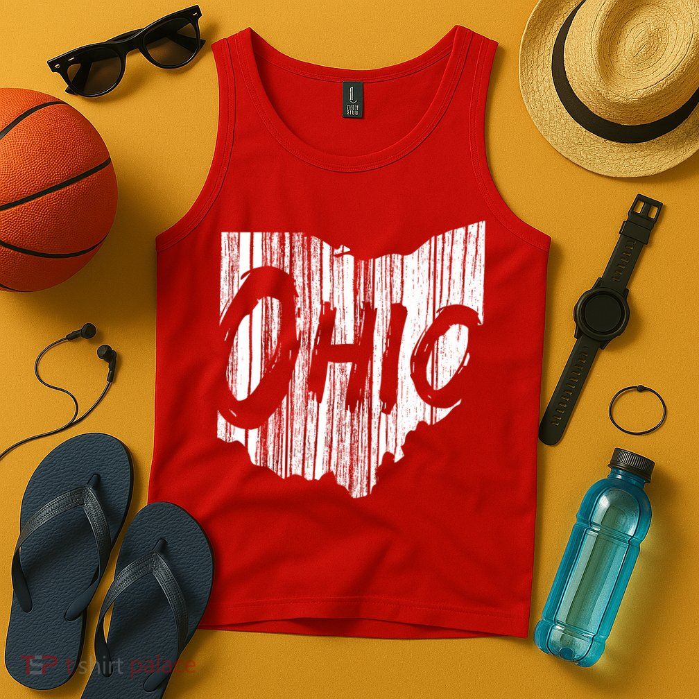 Ohio State Distressed Tank Top