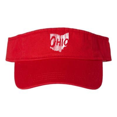 Ohio State Distressed Valucap Bio-Washed Visor