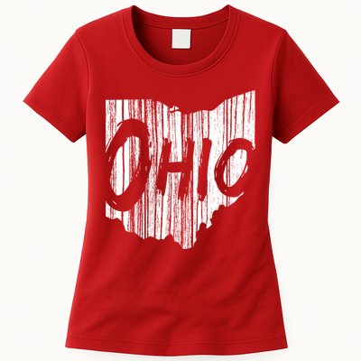 Ohio State Distressed Womens T-Shirt