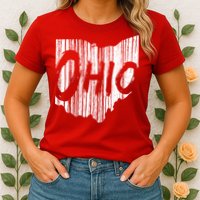 Ohio State Distressed Womens T-Shirt