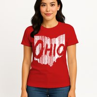 Ohio State Distressed Womens T-Shirt