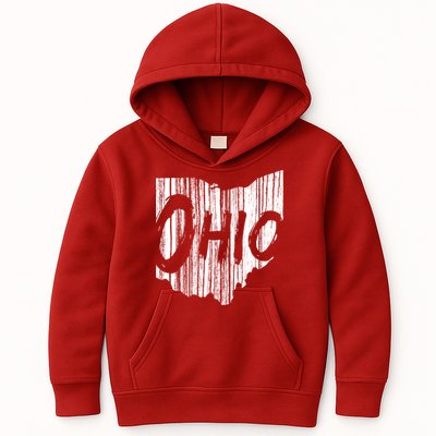 Ohio State Distressed Kids Hoodie
