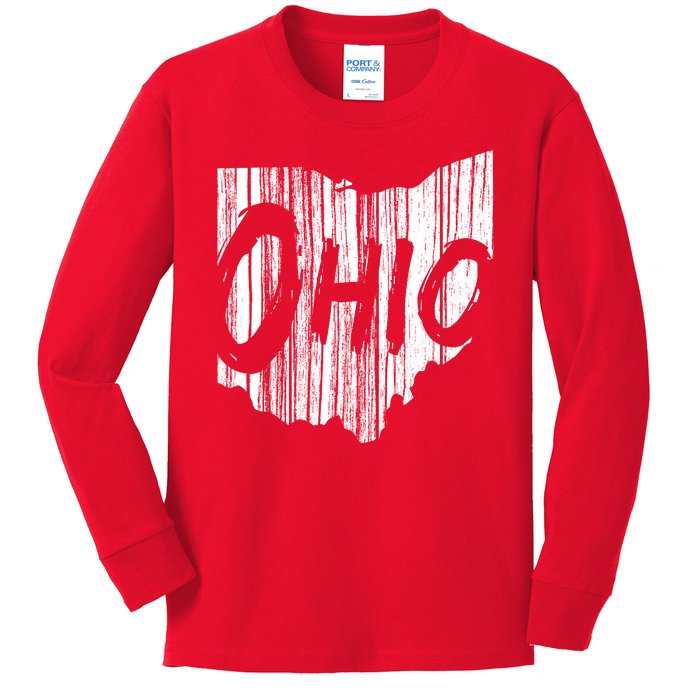 Ohio State Distressed Kids Long Sleeve Shirt