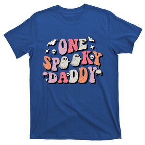 One Spooky Daddy Halloween Costume Dad Retro Groovy Gift T-Shirt