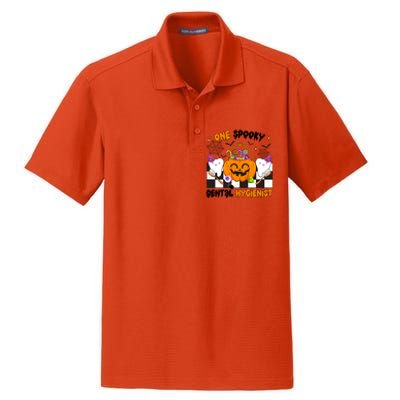 One Spooky Dental Hygienist Halloween Dental Hygiene Gift Dry Zone Grid Polo