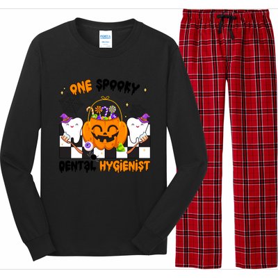 One Spooky Dental Hygienist Halloween Dental Hygiene Gift Long Sleeve Pajama Set