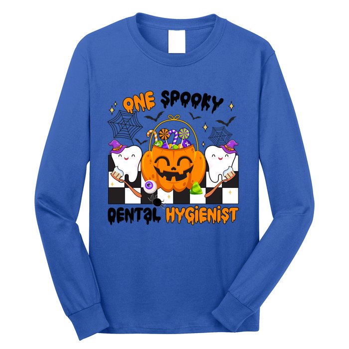 One Spooky Dental Hygienist Halloween Dental Hygiene Gift Long Sleeve Shirt