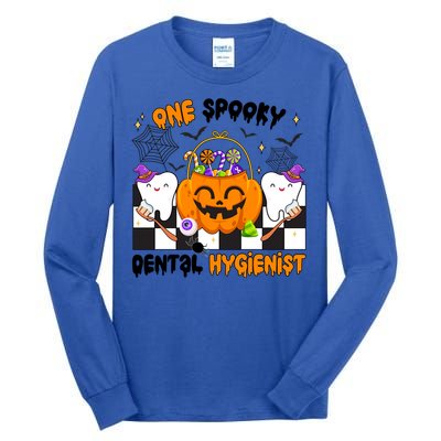 One Spooky Dental Hygienist Halloween Dental Hygiene Gift Tall Long Sleeve T-Shirt