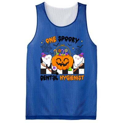 One Spooky Dental Hygienist Halloween Dental Hygiene Gift Mesh Reversible Basketball Jersey Tank