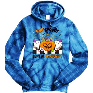 One Spooky Dental Hygienist Halloween Dental Hygiene Gift Tie Dye Hoodie