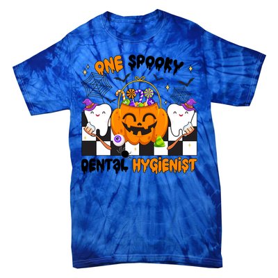 One Spooky Dental Hygienist Halloween Dental Hygiene Gift Tie-Dye T-Shirt