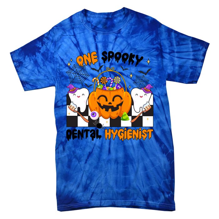 One Spooky Dental Hygienist Halloween Dental Hygiene Gift Tie-Dye T-Shirt