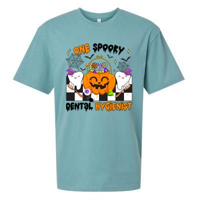 One Spooky Dental Hygienist Halloween Dental Hygiene Gift Sueded Cloud Jersey T-Shirt