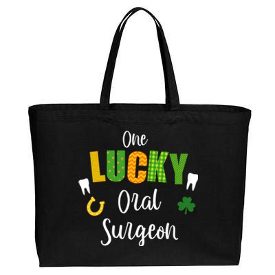 Oral Surgeon Dentist Doctor St Patrick's Day Irish Shamrock Funny Gift Cotton Canvas Jumbo Tote