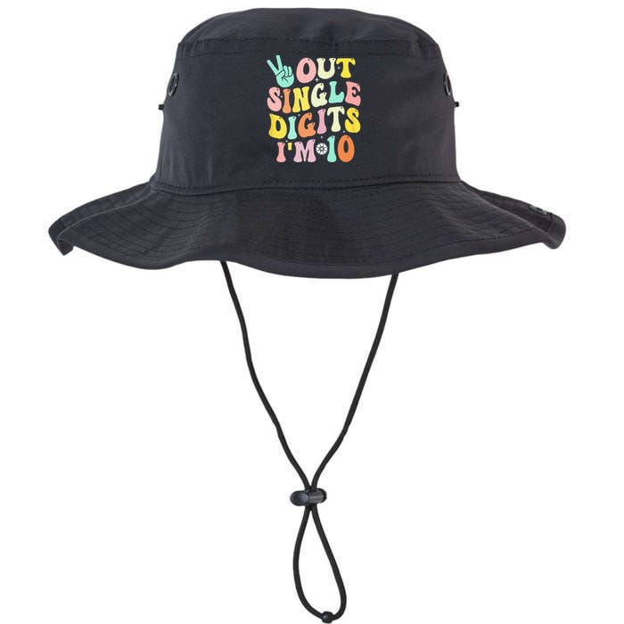 Out Single Digits Im 10 Funny Vintage Design Groovy Legacy Cool Fit Booney Bucket Hat