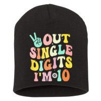 Out Single Digits Im 10 Funny Vintage Design Groovy Short Acrylic Beanie