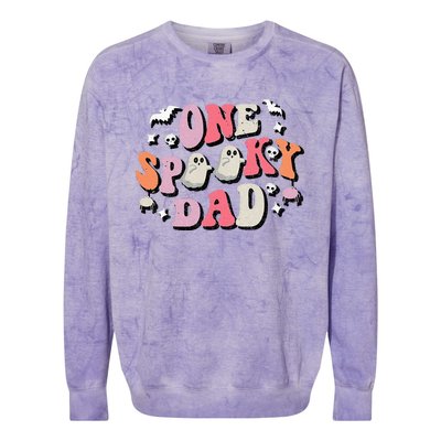 One Spooky Dad Costume Halloween Colorblast Crewneck Sweatshirt