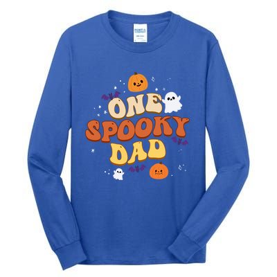 One Spooky Dad Boo Halloween Cute Family Matching Group Gift Tall Long Sleeve T-Shirt