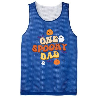 One Spooky Dad Boo Halloween Cute Family Matching Group Gift Mesh Reversible Basketball Jersey Tank