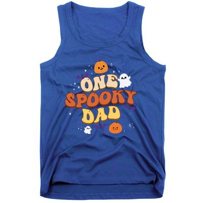 One Spooky Dad Boo Halloween Cute Family Matching Group Gift Tank Top