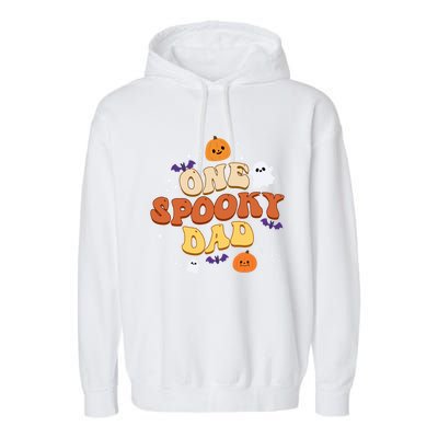 One Spooky Dad Boo Halloween Cute Family Matching Group Gift Garment-Dyed Fleece Hoodie