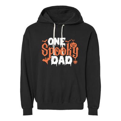 One Spooky Dad Funny Halloween Gifts For Daddy / Father Garment-Dyed Fleece Hoodie