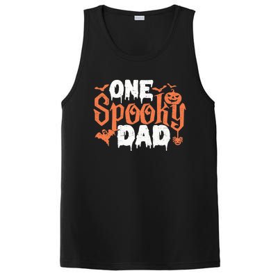 One Spooky Dad Funny Halloween Gifts For Daddy / Father PosiCharge Competitor Tank