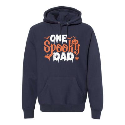 One Spooky Dad Funny Halloween Gifts For Daddy / Father Premium Hoodie