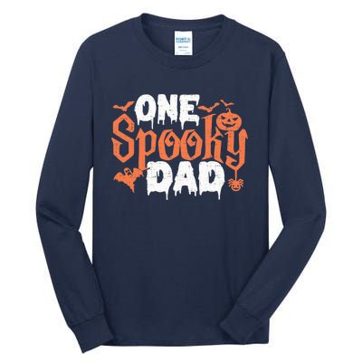 One Spooky Dad Funny Halloween Gifts For Daddy / Father Tall Long Sleeve T-Shirt