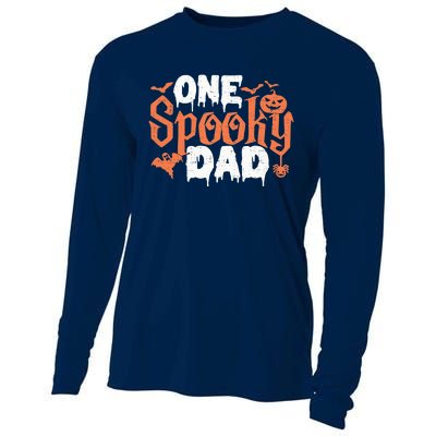 One Spooky Dad Funny Halloween Gifts For Daddy / Father Cooling Performance Long Sleeve Crew