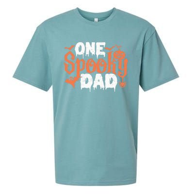 One Spooky Dad Funny Halloween Gifts For Daddy / Father Sueded Cloud Jersey T-Shirt