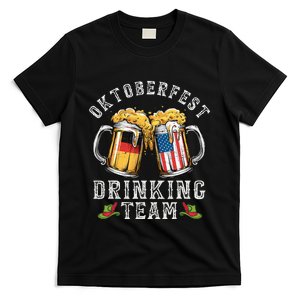 Oktoberfest Squad Drinking Team Beer German American Flag T-Shirt