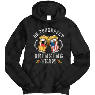 Oktoberfest Squad Drinking Team Beer German American Flag Tie Dye Hoodie