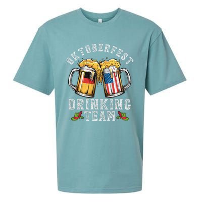 Oktoberfest Squad Drinking Team Beer German American Flag Sueded Cloud Jersey T-Shirt