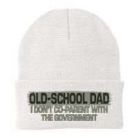 Old School Dad I Dont Coparent With The Government Vintage Knit Cap Winter Beanie