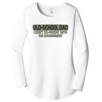 Old School Dad I Dont Coparent With The Government Vintage Women's Perfect Tri Tunic Long Sleeve Shirt