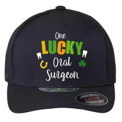 Oral Surgeon Dentist Doctor St Patrick's Day Irish Shamrock Gift Flexfit Unipanel Trucker Cap