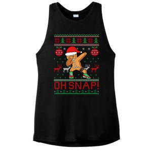 Oh Snap Dabbing Gingerbread Christmas Xmas Ugly Cool Gift Ladies PosiCharge Tri-Blend Wicking Tank