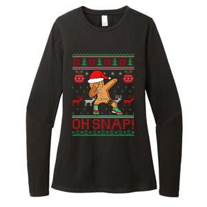 Oh Snap Dabbing Gingerbread Christmas Xmas Ugly Cool Gift Womens CVC Long Sleeve Shirt