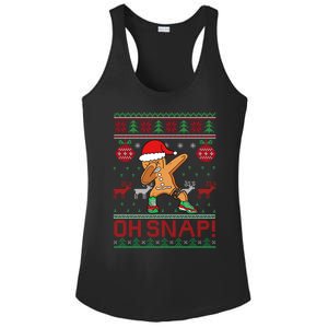 Oh Snap Dabbing Gingerbread Christmas Xmas Ugly Cool Gift Ladies PosiCharge Competitor Racerback Tank