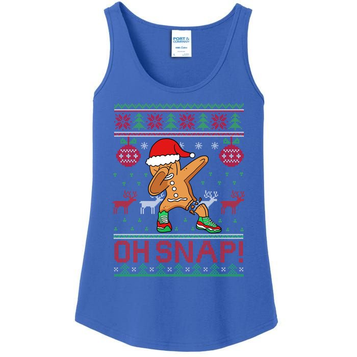 Oh Snap Dabbing Gingerbread Christmas Xmas Ugly Cool Gift Ladies Essential Tank